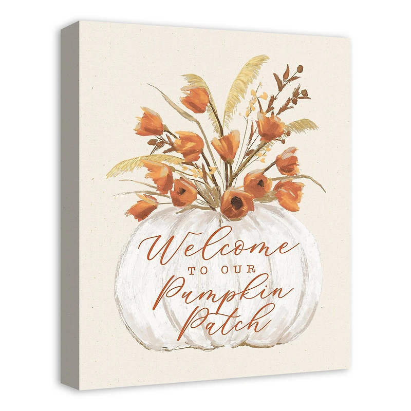 Welcome Pumpkin Patch Canvas Wall Art