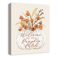 Welcome Pumpkin Patch Canvas Wall Art