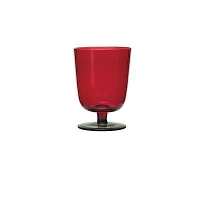 Hello Honey® 8oz. Red & Green Fluted Drinking Glass with Stem