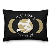 Welcome Witches Throw Pillow