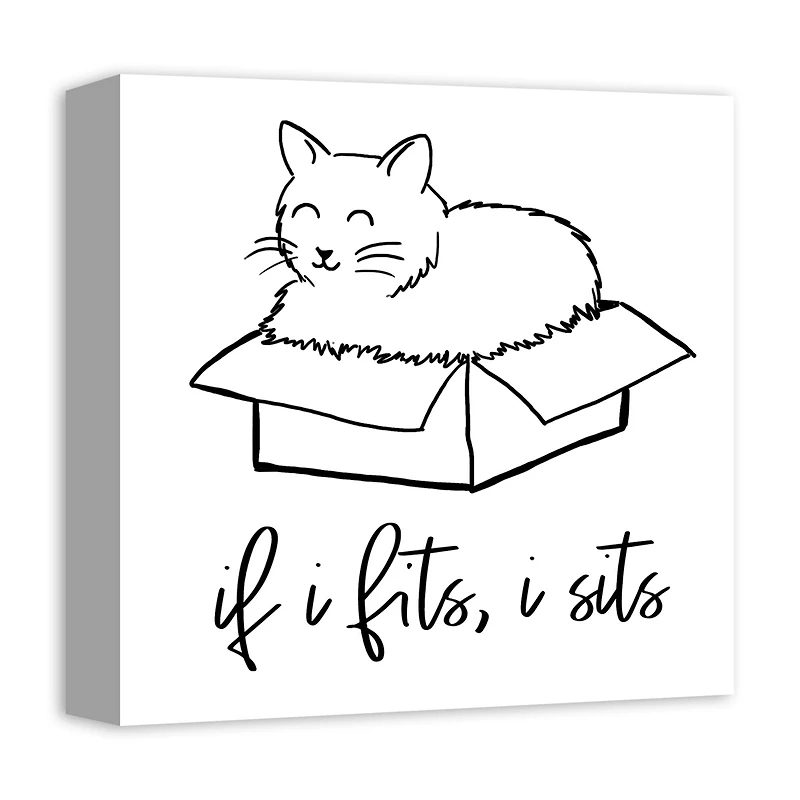 If I Fits, I Sits Canvas Wall Art