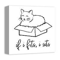 If I Fits, I Sits Canvas Wall Art