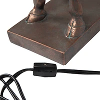 Hello Honey® 28" Bronze Giraffe Table Lamp with Linen Shade