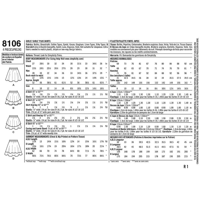 Simplicity® Pattern CS8106 (8.5-16.5)
