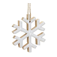 12ct. 4" White Snowflake Ornament