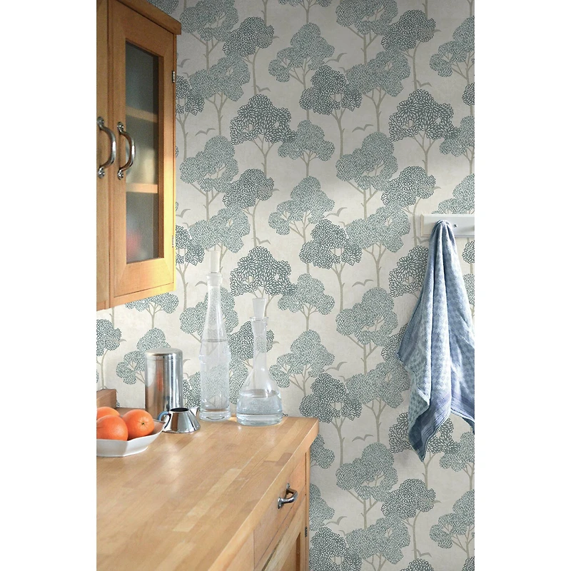 NuWallpaper Millie Blue Peel & Stick Wallpaper