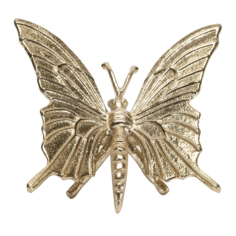 6" Gold Modern Metal Butterfly Accents, 2ct.
