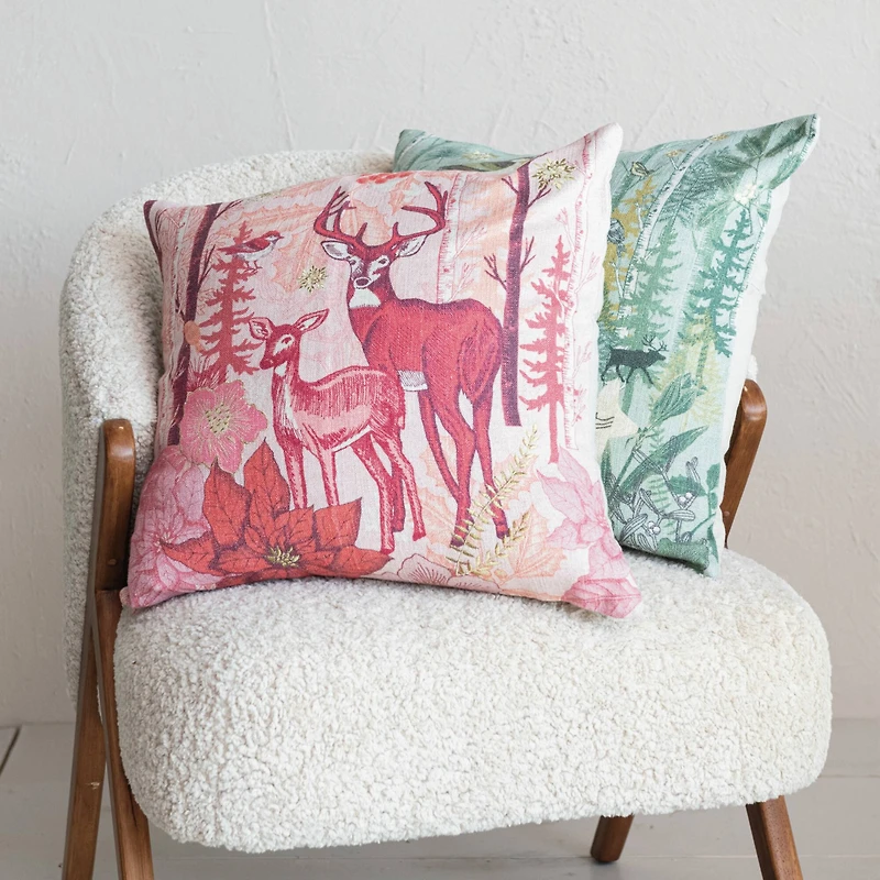 Hello Honey® Green Fauna Accent Pillow