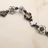 Black Tea Czech Glass Flower Bead Mix by Bead Landing™