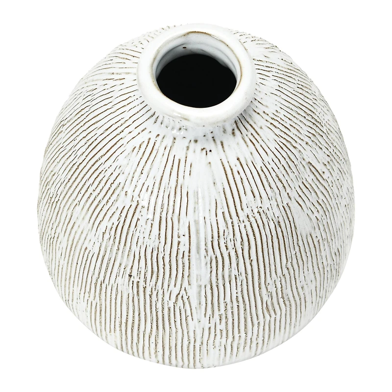 Hello Honey® 8" White Terra Cotta Vase