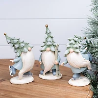 Pine Tree Gnome with Skis & Skates Set