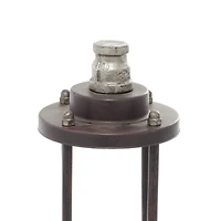 Brown Iron Industrial LED Lantern, 13" x 4" x 4"