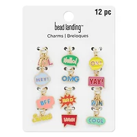 Enamel Words Charm Mix by Bead Landing™