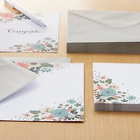 Painted Floral Flat Cards & Envelopes by Recollections™, 5" x 7"