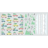 RoomMates Retro Christmas Cars Peel & Stick Wall Decals