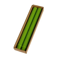 Hello Honey® 10" Green Unscented Hobnail Taper Candles, 2ct.