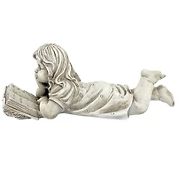 Design Toscano 8" Backyard Scholar Little Girl Reading Garden Statue