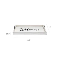 Elegant Designs™ 15.5" Welcome Serving Tray with Handles