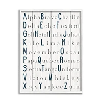 Stupell Industries Alpha Bravo Charlie Kids Alphabet Word Design Framed Wall Art