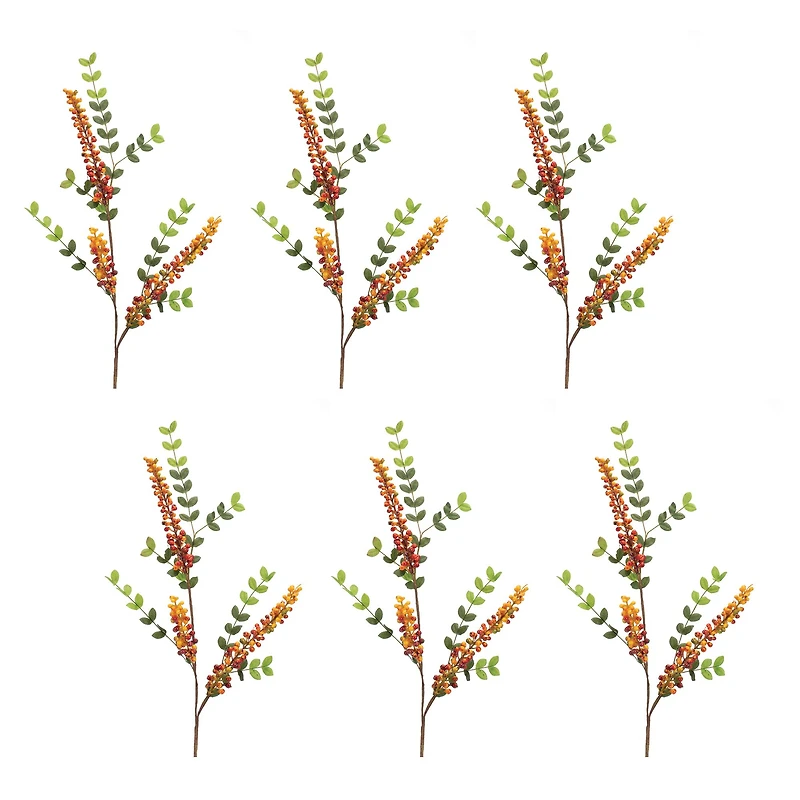 32" Orange Berry Foliage Sprays, 6ct.