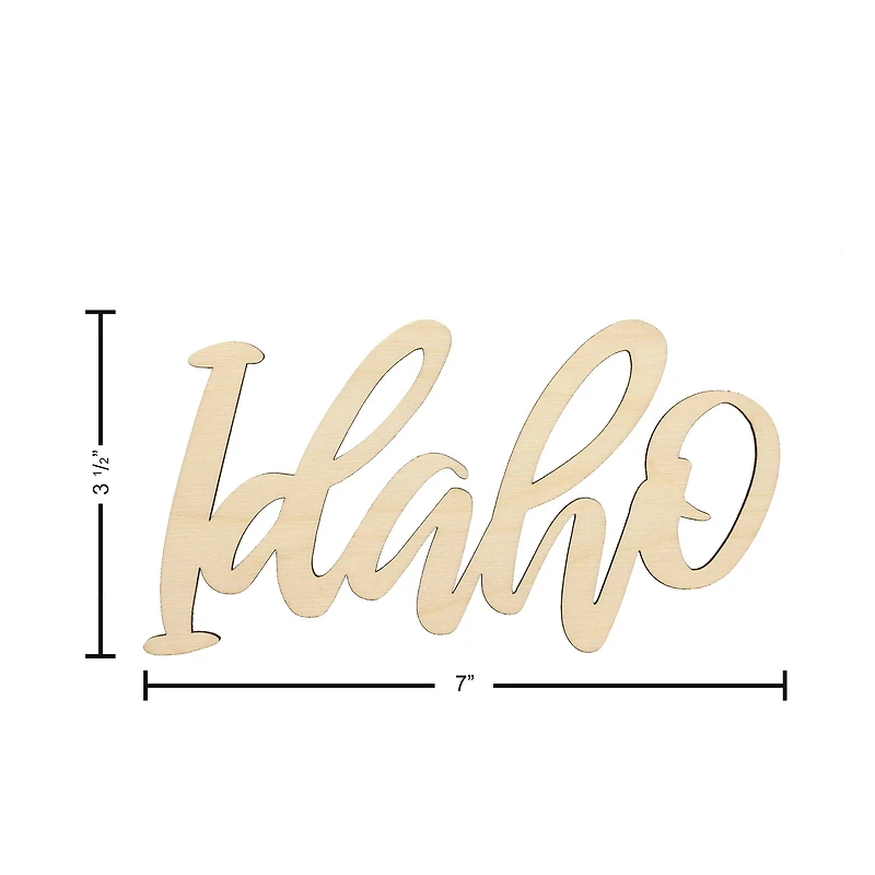 Leisure Arts® 7" Wood Idaho Word
