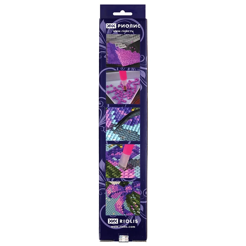 RIOLIS Dahlias Diamond Mosaic Kit, Square Diamonds