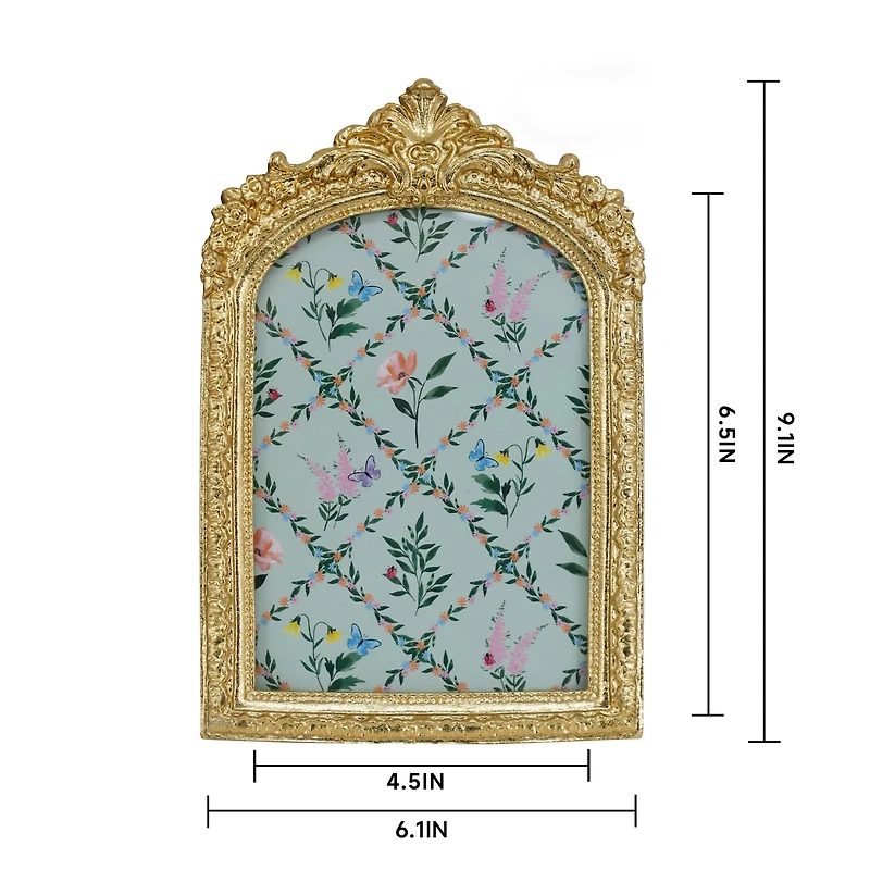 Just Jane 5" x 7" Gold Arch Frame by Studio Décor®