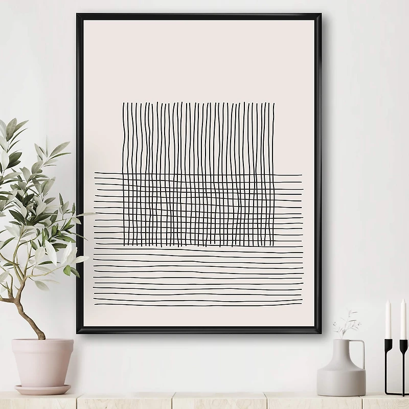 Designart - Minimal Geometric Lines And Squares V
