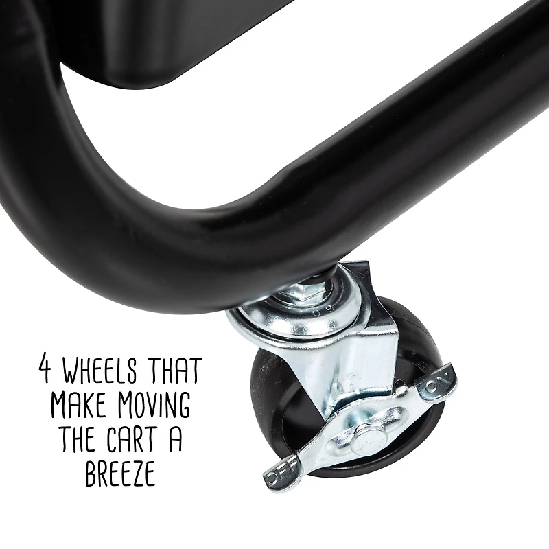 Honey Can Do Black Rolling Craft Cart