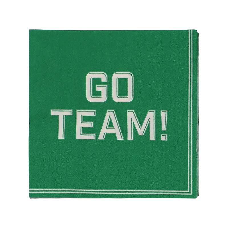 24 Packs: 20 ct. (480 total) Green Go Team Paper Beverage Napkins by Celebrate It™