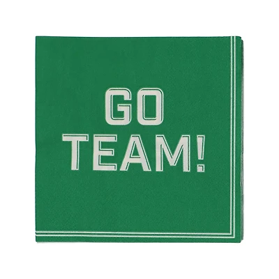 24 Packs: 20 ct. (480 total) Green Go Team Paper Beverage Napkins by Celebrate It™