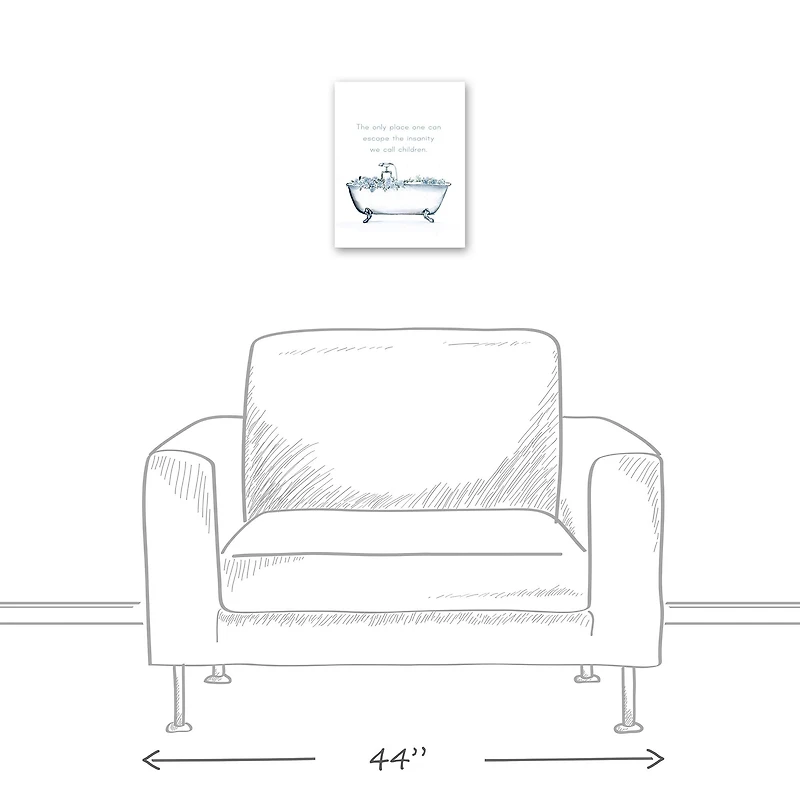 Bathtub Escape 11" x 14" Canvas Wall Art