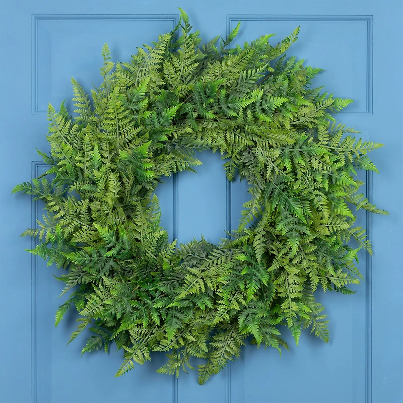 28" Artificial Fern Spring Twig Wreath