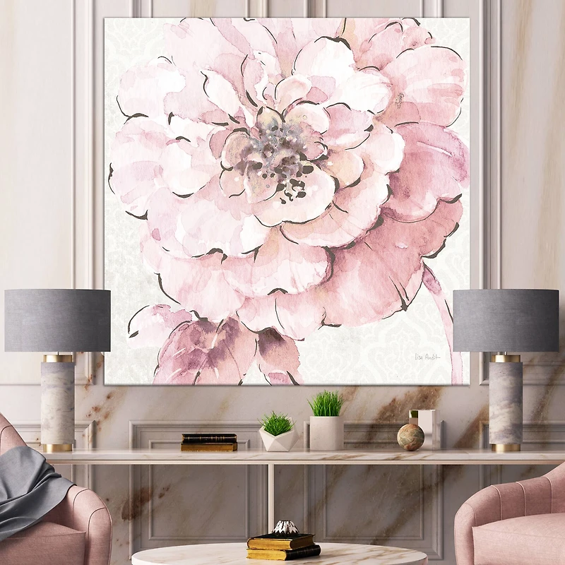 Designart - Indigold Shabby Peonies Pink
