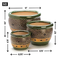 Green Jade Planter Set