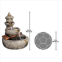 Design Toscano 25.5" Tranquil Springs Pagoda Garden Fountain