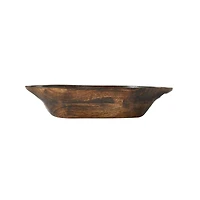 Hello Honey® 9.5" Natural Carved Wood Tray with Handles