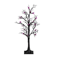 3ft. Pre-Lit Artificial Halloween Spider Twig Tree with 36 Purple LED Lights