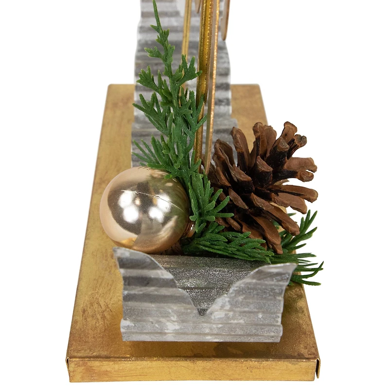 11" Pine & Pinecone NOEL Tabletop Christmas Décor