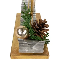 11" Pine & Pinecone NOEL Tabletop Christmas Décor