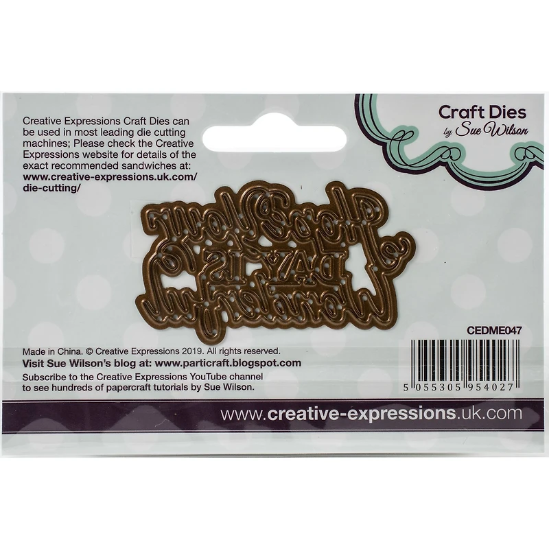 Creative Expressions Mini Expressions Hope Your Day Wonderful Craft Die