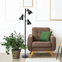 Creekwood Home Essentix 64" 3 Light Metal Tree Floor Lamp