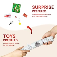 Glitzhome® 12" Christmas Snowflake Party Cracker with Gift Contents, 6ct.
