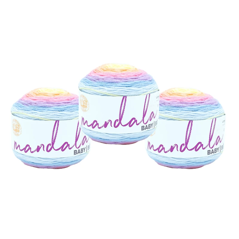 3 Pack Lion Brand® Mandala Baby® Yarn