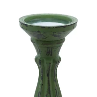 Green Wood Traditional Candle Holder Set, 3ct. 
