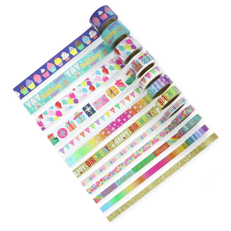 12 Packs: 12 ct. (144 total) Happy Birthday Crafting Tape by Recollections™