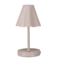 Hello Honey® 11" Tan Round Metal LED Rechargeable Table Lamp