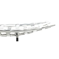 Silver Aluminum Contemporary Tray Set