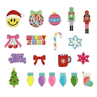 Christmas Brights 20 Piece Iron-On & Adhesive Patch Set by Celebrate It™