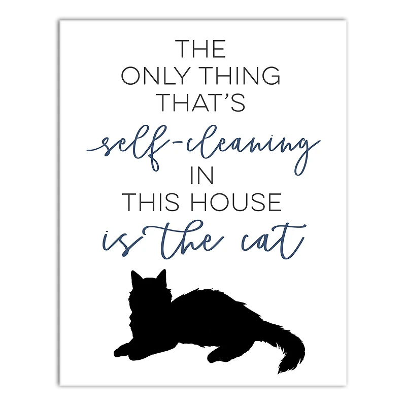 Self-Cleaning Cat Canvas Wall Art